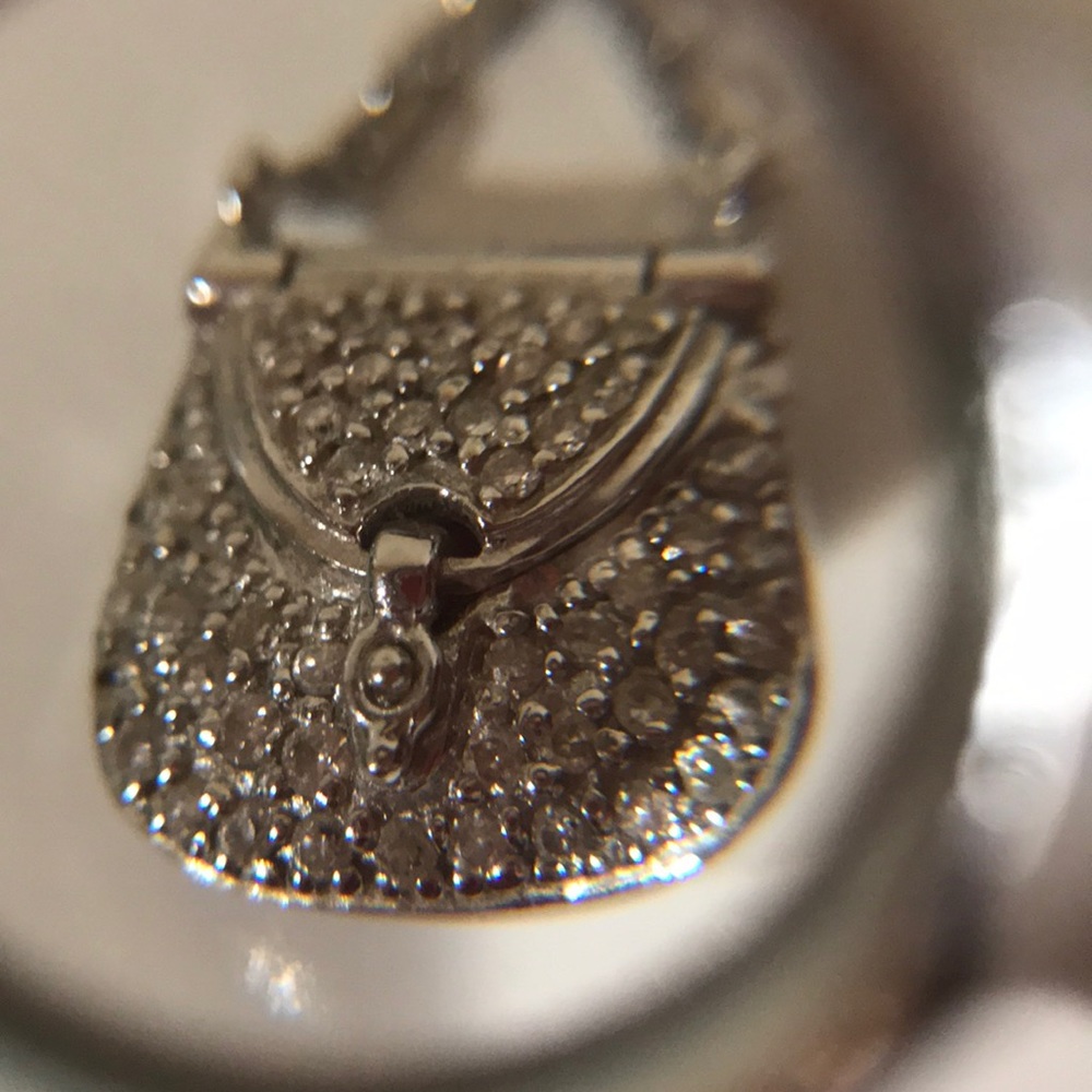 Vintage diamond purse pendant